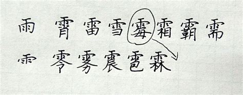 雨部首的字